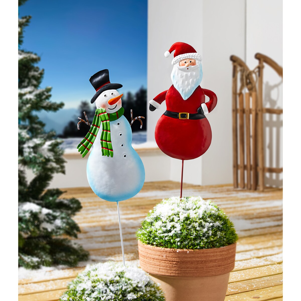 viva domo Gartenstecker "Weihnachten", 2teilig