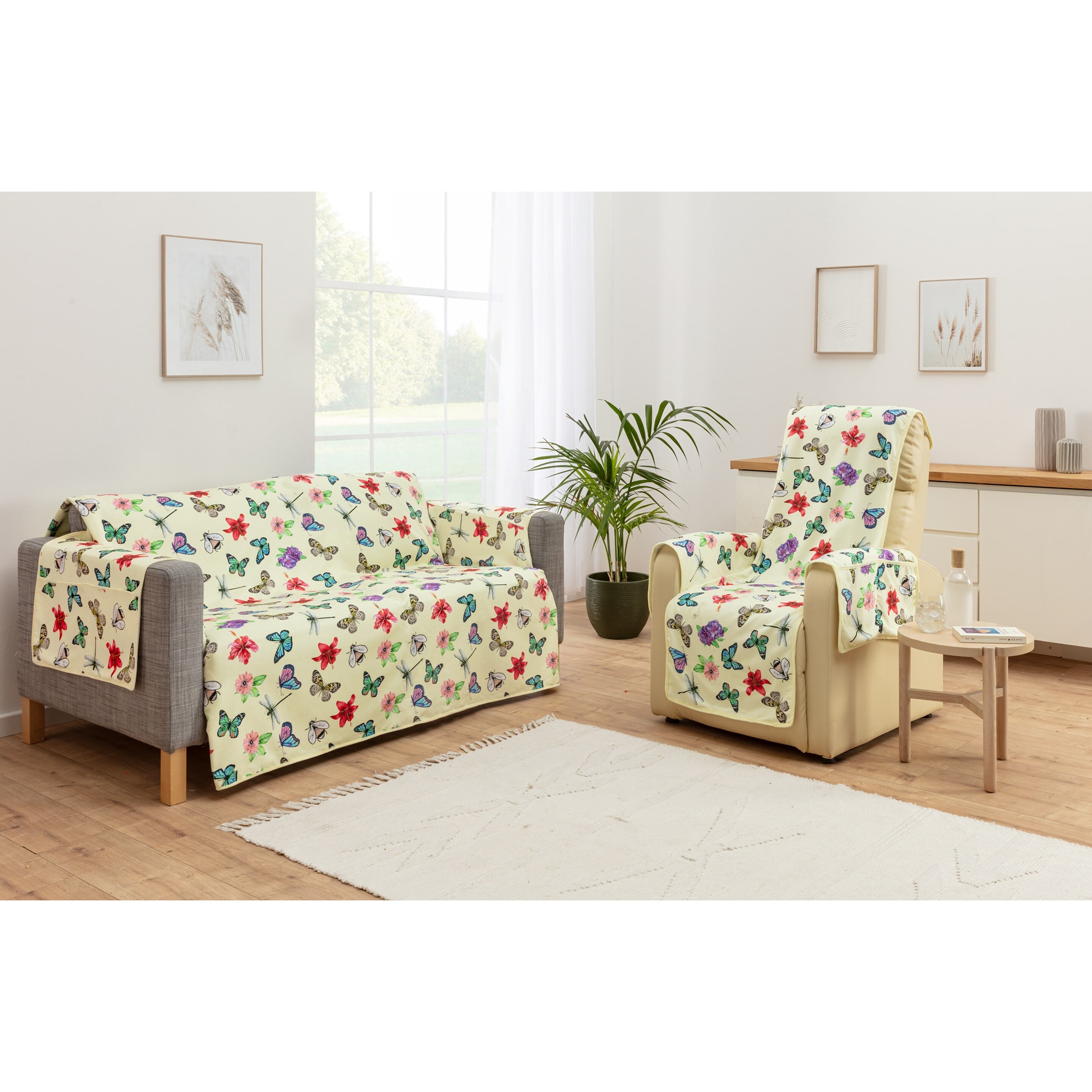 Frottee-Sofaschoner „Schmetterling“