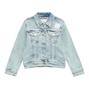 Veste en jean fleur en tulle