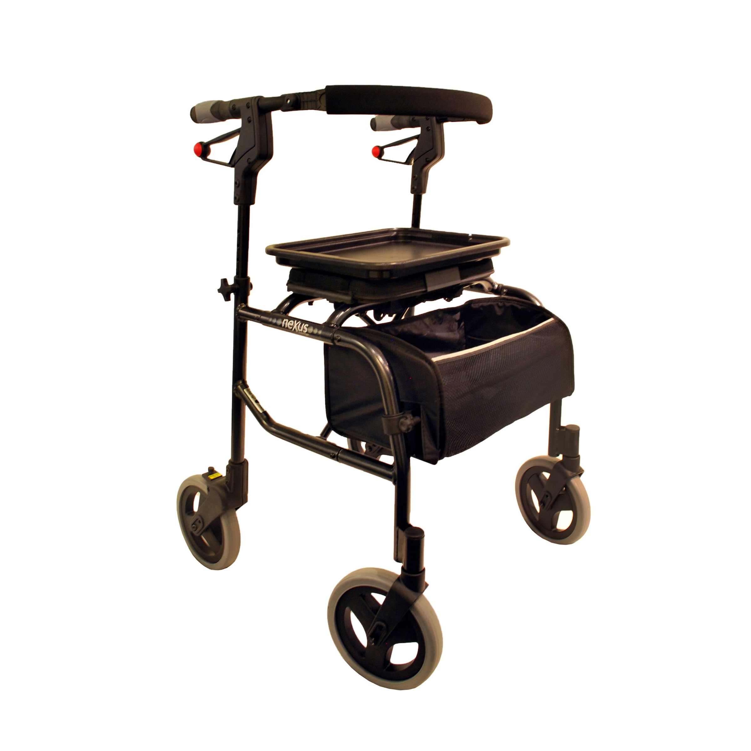 Leichtgewicht-Rollator NeXus mit Rückengurt und Tasche, faltbar