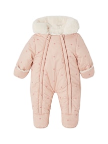 Baby Winter-Overall mit Herzen, Recycling-Material