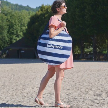 Strandmuschel Marinière mit UV-Schutz 50+