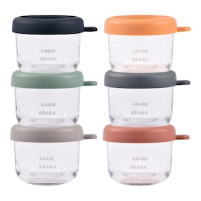 6er-Set Portionsbehälter aus Glaus 150 ml