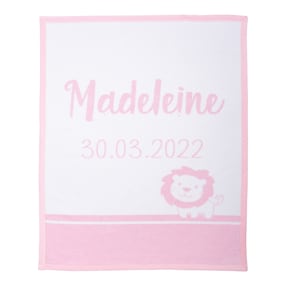 Babydecke Unicade mit Namen 75x100 cm