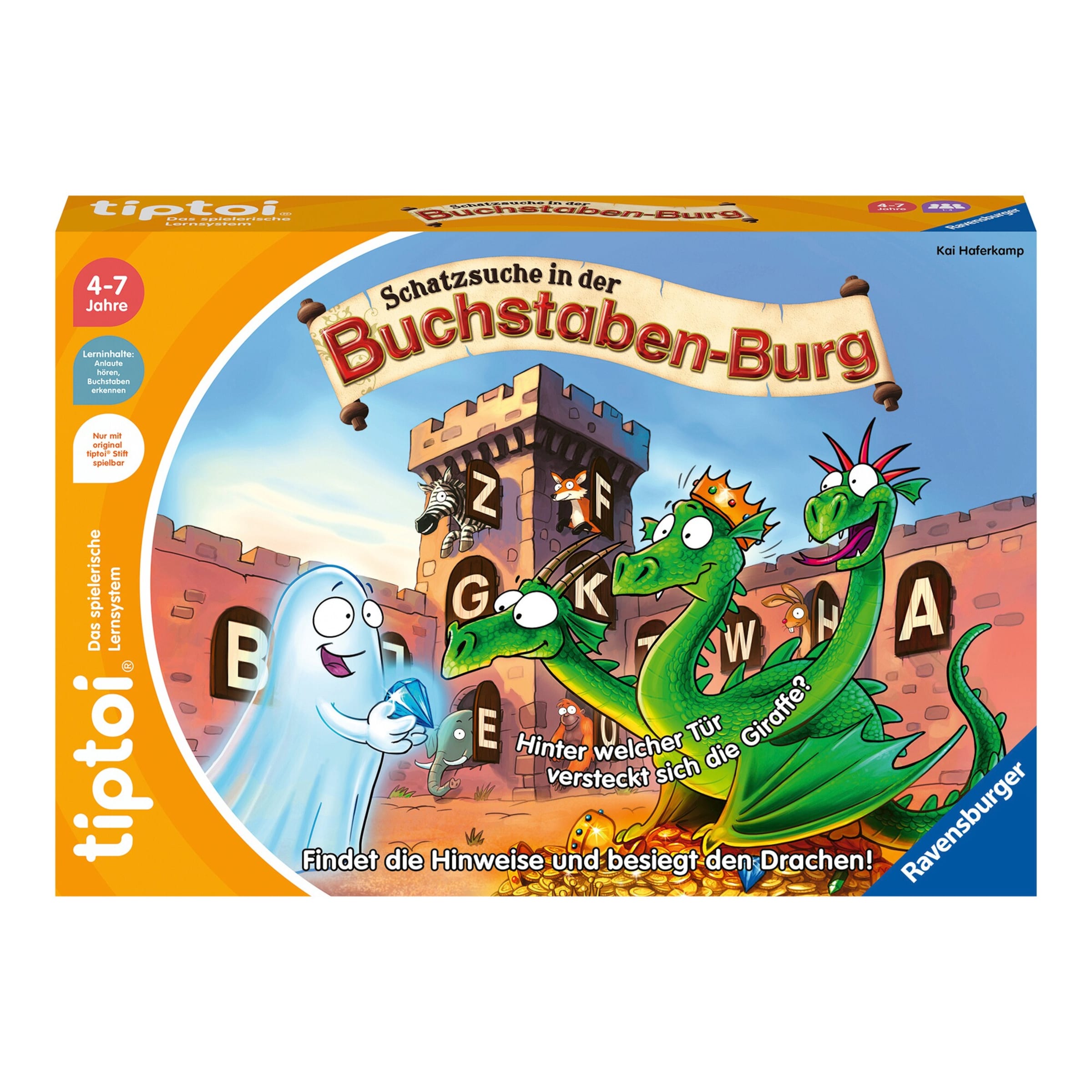 Ravensburger Tiptoi Lernspiel Schatzsuche in der Buchstaben-Burg