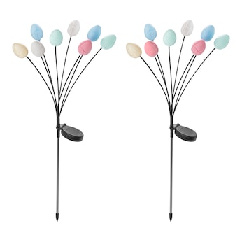 Déco solaire à planter «Œufs de Pâques», 2 pièces