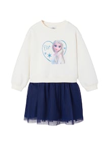 2-in-1-Kleid aus Materialmix mit Tüllrock Elsa, Glitzer-Print Disney DIE EISKÖNIGIN