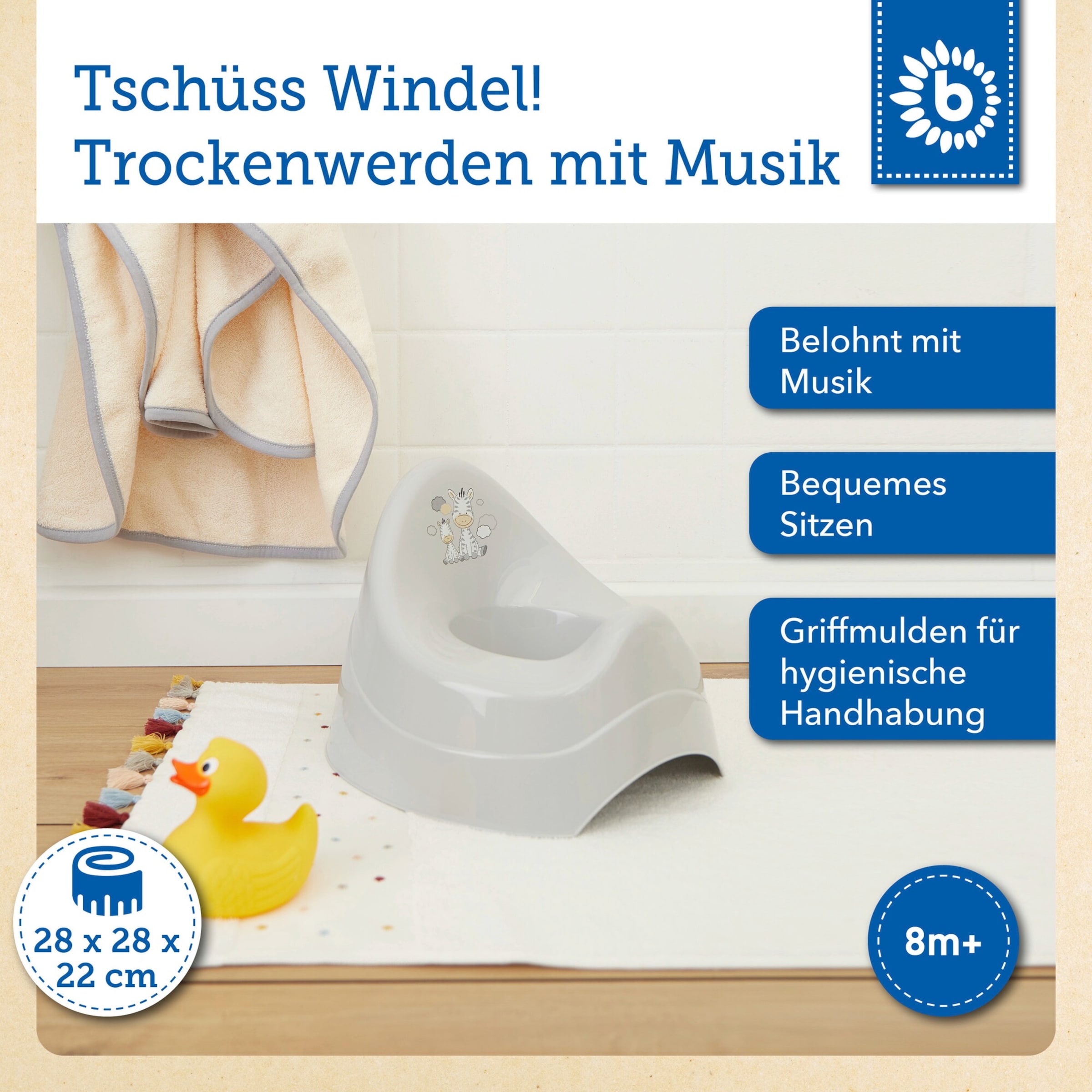 Bieco Töpfchen mit Musik grau