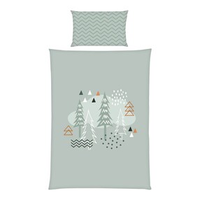 Renforcé Wende-Bettwäsche Nordic Forest 40x60 / 100x135 cm