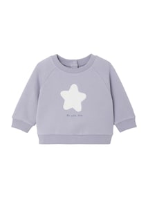 Baby Sweatshirt mit Bouclé-Applikation