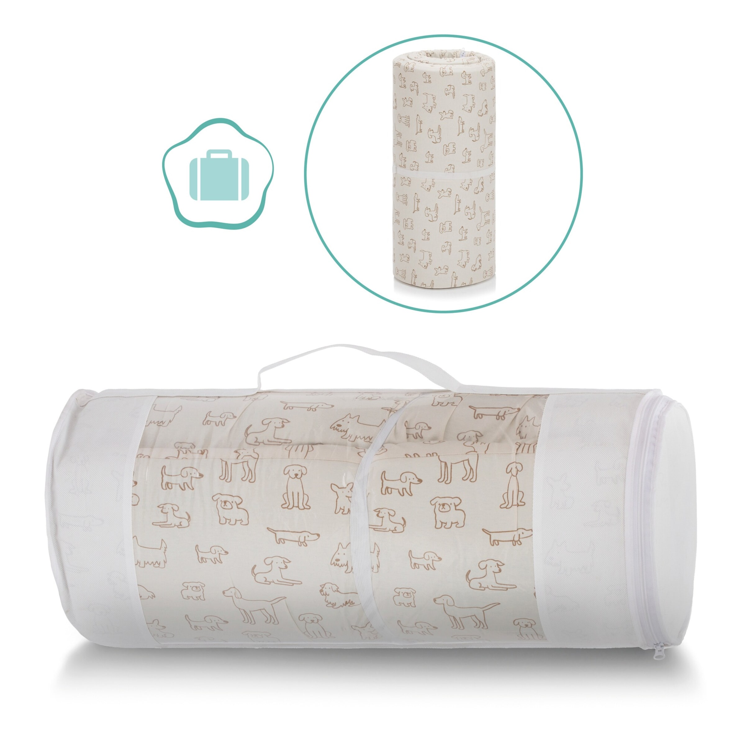 Fillikid Reisebettmatratze 60x120 cm gerollt