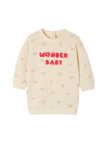 Mädchen Baby Sweatkleid mit Schrift und Recycling-Polyester