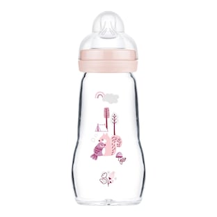 Babyflasche Feel Good matt, Glas, 260 ml, ab 0M