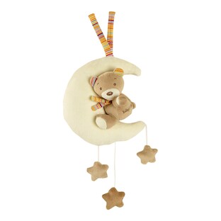 Peluche musicale ourson dans la lune Rainbow 20 cm