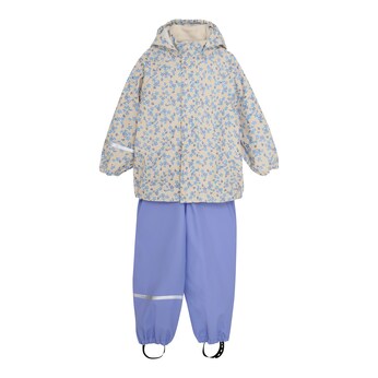 2-tlg. Set Regenjacke und Regenhose Blumen