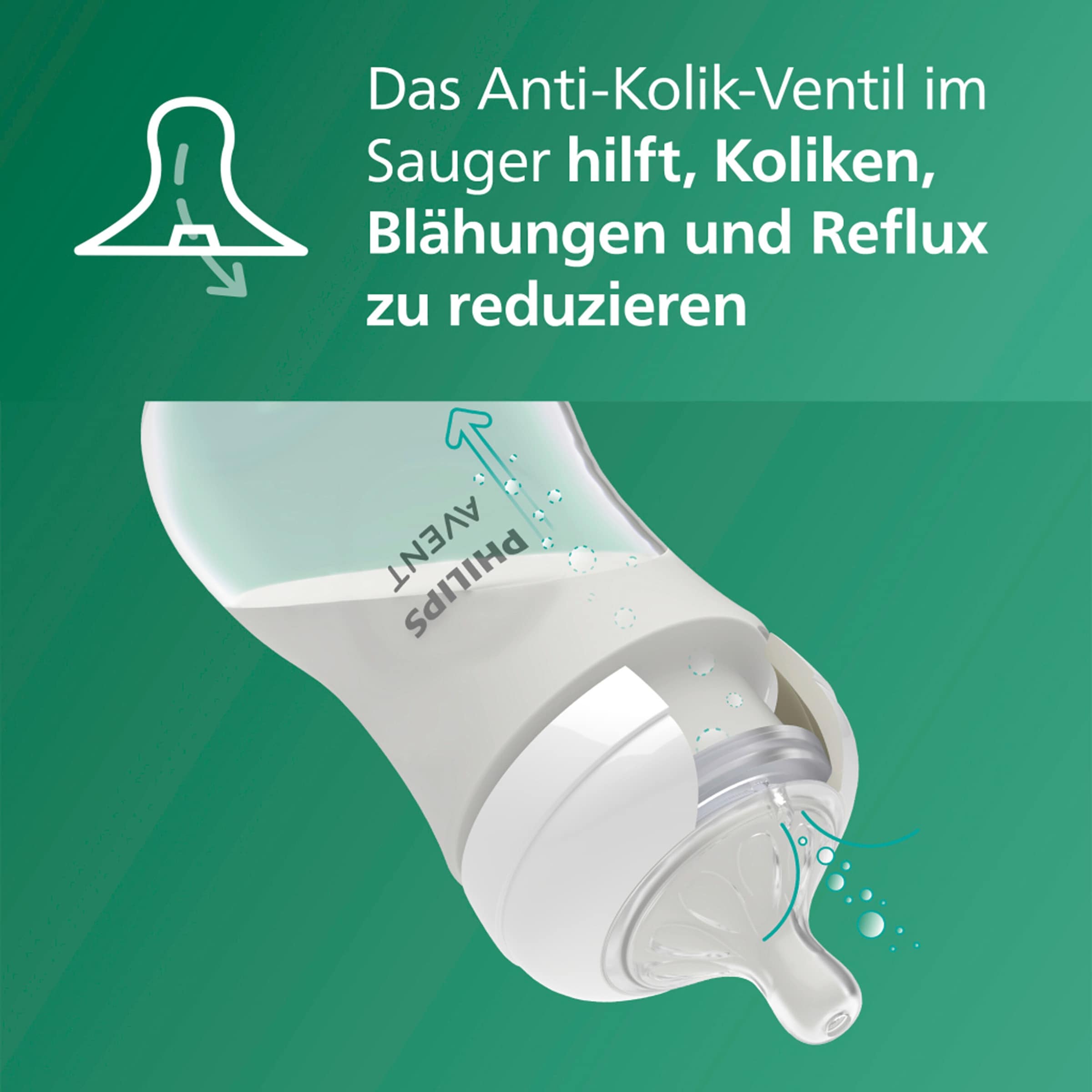 Thumbnail - Philips Avent 2er-Pack Babyflasche Natural Response, Glas, 240ml, ab 1M