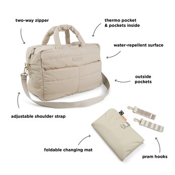 Gesteppte Wickeltasche