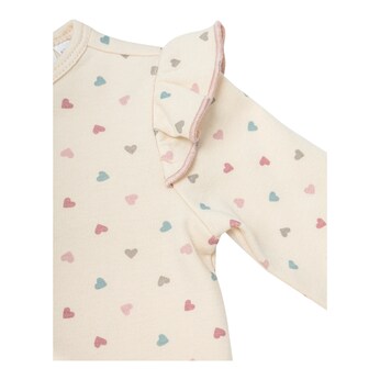 Shirt langarm Volant Herzen