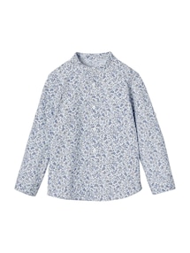 Jungen Hemd mit Stehkragen und Blumenmuster