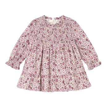 Robe en velours manches longues fleurs