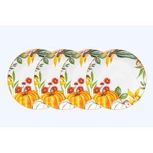 Assiettes «Automne doré», lot de 4