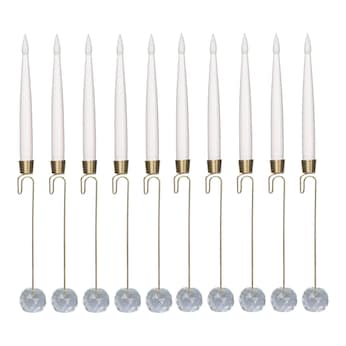 Led-kaarsen met hanger, set van 10 stuks