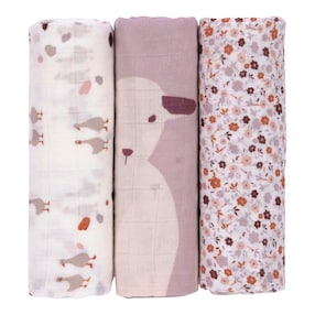 3er-Pack Mullwindeln 80x80 cm Heavenly Soft Tiny Farmer