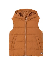 Steppweste mit Kapuze Jungen, Recycling-Polyester, Übergangszeit