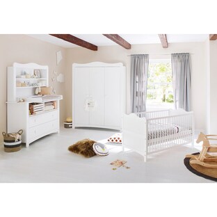 3-tlg. Babyzimmer Florentina extrabreit groß, inkl. extrabreitem Regalaufsatz
