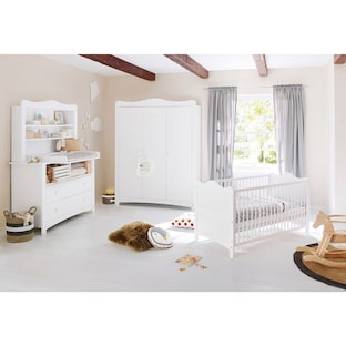 3-tlg. Babyzimmer Florentina extrabreit groß, inkl. extrabreitem Regalaufsatz