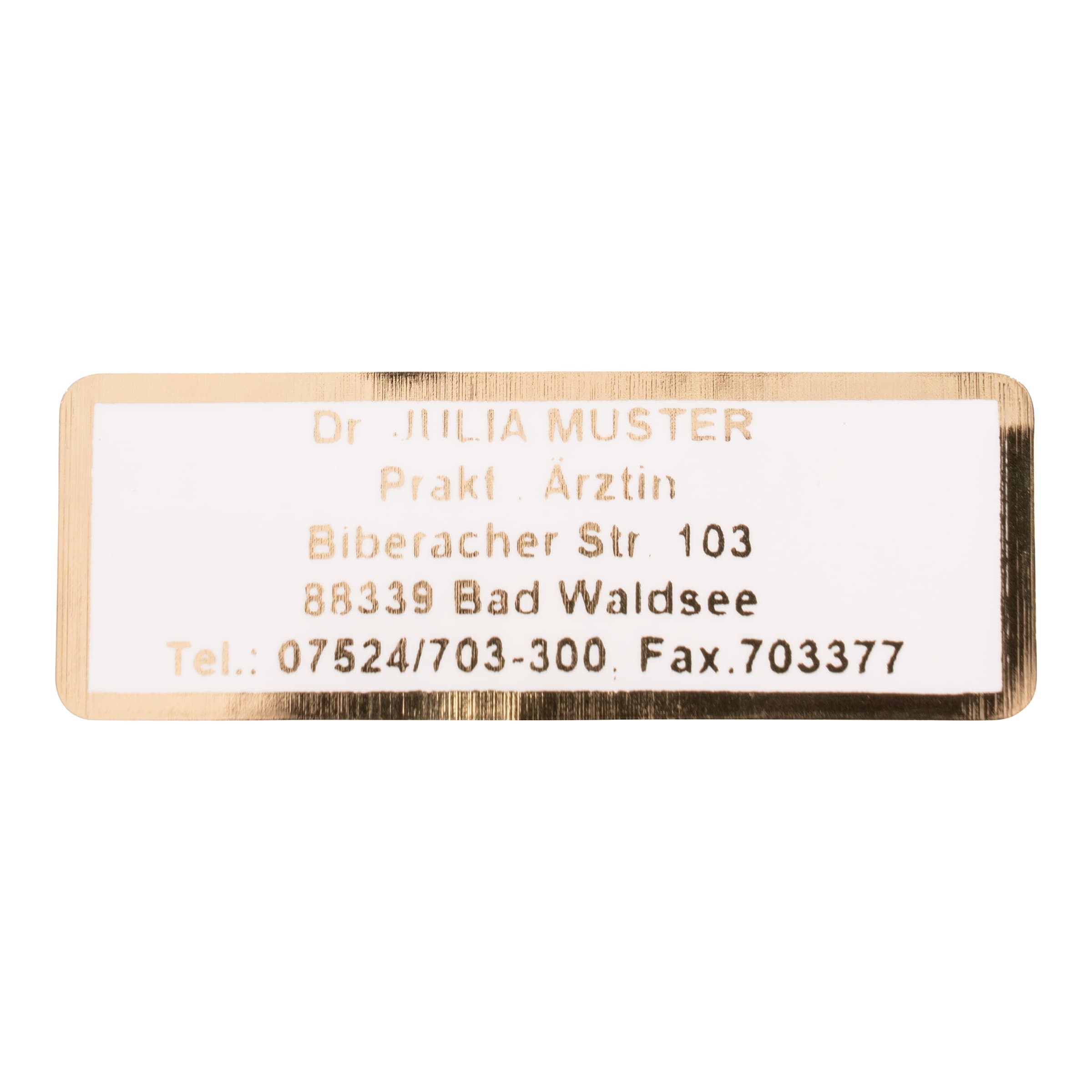 Namensaufkleber "Schrifttyp A" gold
