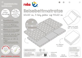 Reisebettmatratze 60x120 Little Stars 