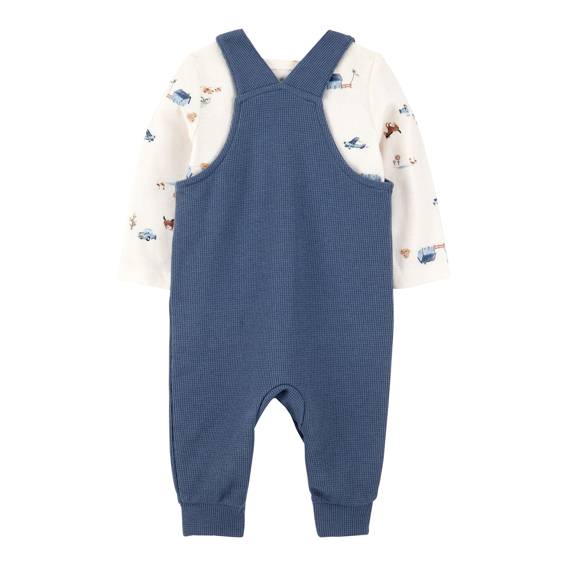 Carter's 2-tlg. Set Latzhose Und Shirt Farm Waffelpiqué