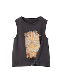 Top mit Print & Zierknoten am Saum Mädchen