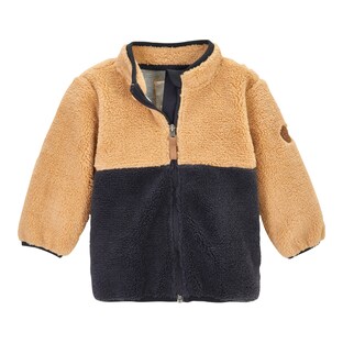 Veste peluche colorblock