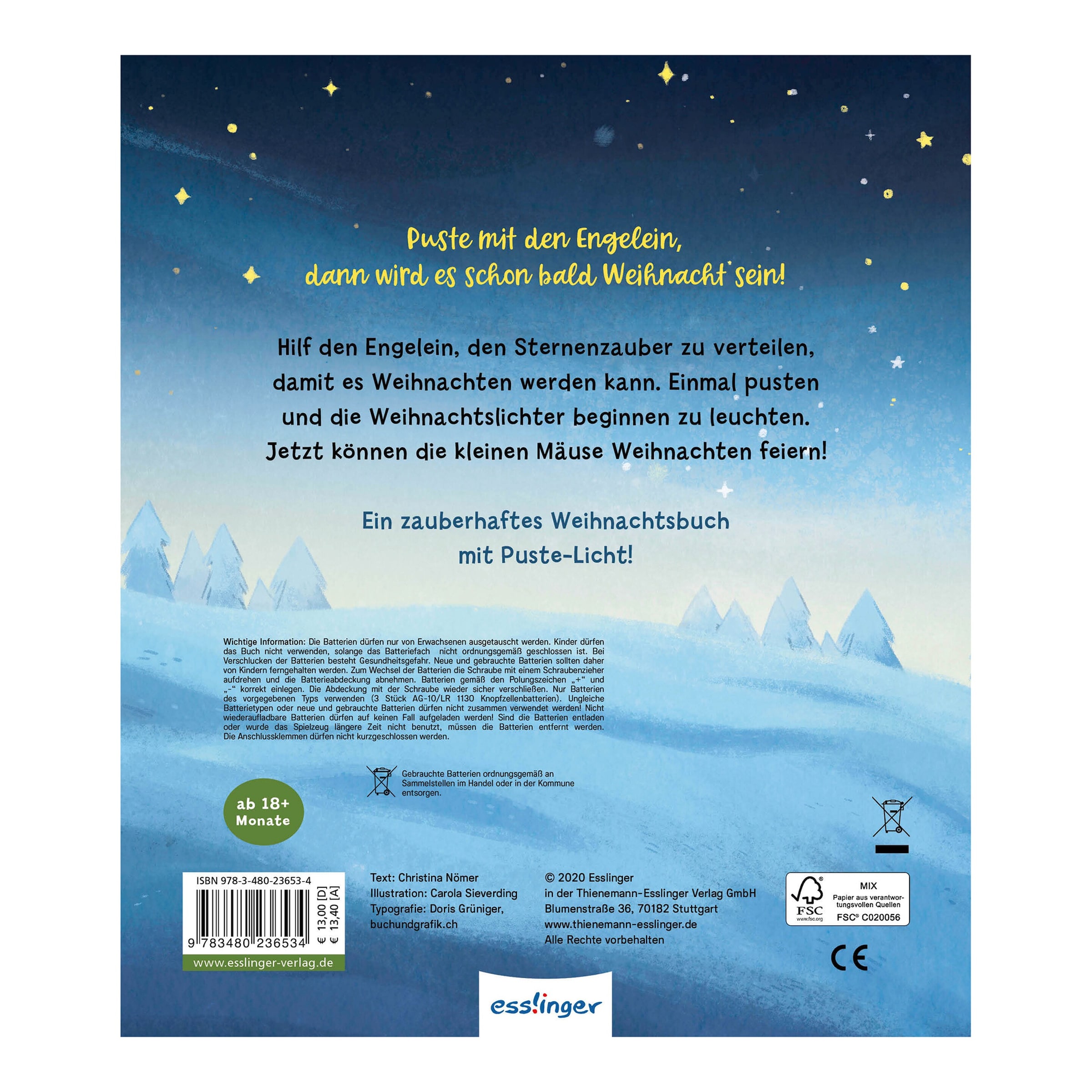Mein Puste-Licht-Buch - Es wird Weihnachten, kleine Maus