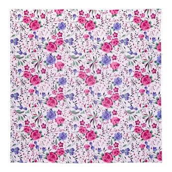 Surnappe réversible «Rose», 85x85 cm