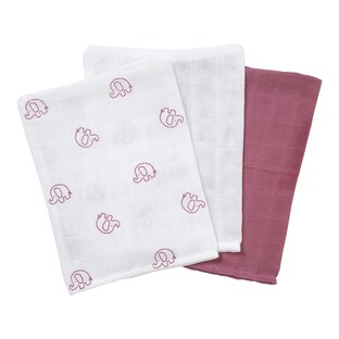 Lot de 3 gants de toilette en gaze 15 x 20 cm