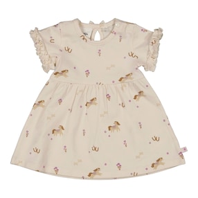 Kleid kurzarm Pferde Blumen