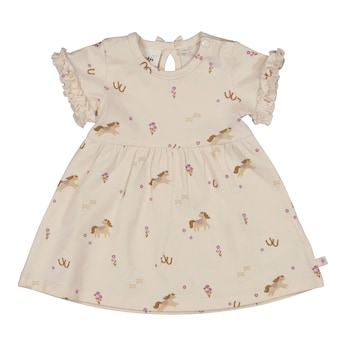 Kleid kurzarm Pferde Blumen