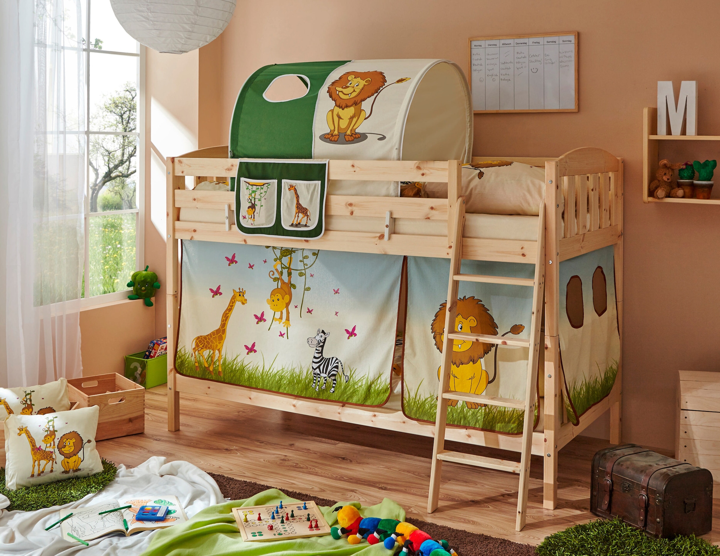 Ticaa Etagenbett Erni Country-V Kiefer Natur Motiv