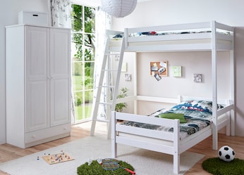 Etagenbett Hochbett L-Bett Matthias Kiefer massiv