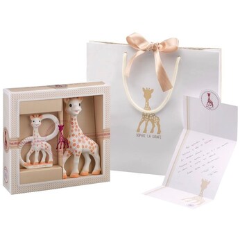 Geschenkset Sophie + Beißring aus Naturkautschuk