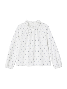Mädchen Blusenshirt mit Rüschenkragen
