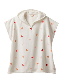Kinder Badeponcho HERZEN mit Recycling-Baumwolle