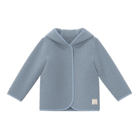 Veste peluche à capuche