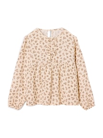 Musselinbluse Mädchen mit Schleifen Langarm