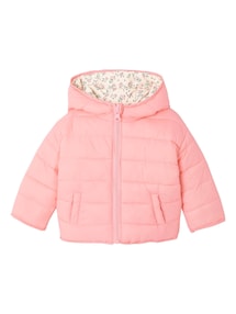 Baby Wende-Steppjacke mit Kapuze Mädchen, Übergangsjacke