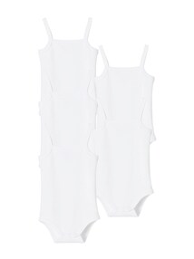 5er-Pack Baby Bodys, schmale Träger  BASIC