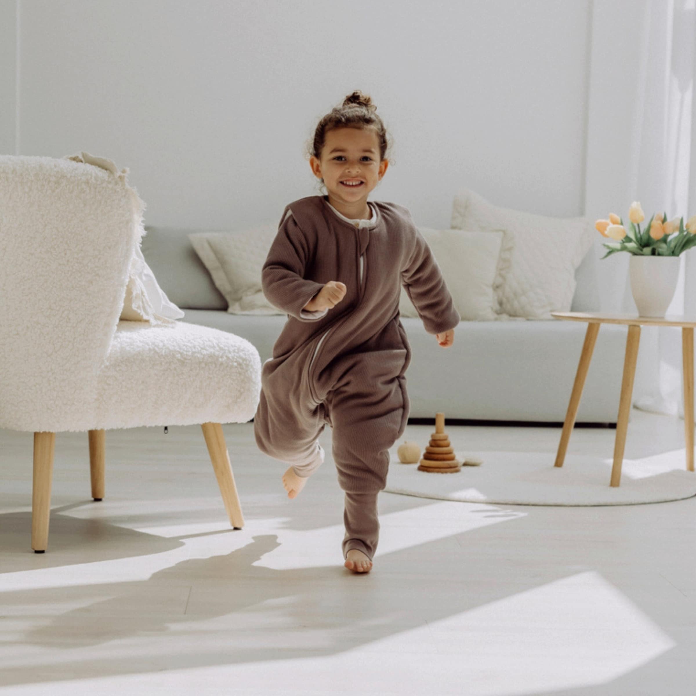 Winter-Sleepoverall Essential mit abnehmbaren Ärmeln und Umschlag-Füßchen 3.5 TOG